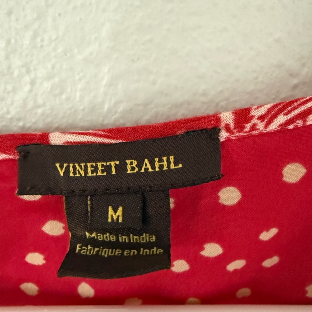 Women's Pink and Red Floral V-Neck Blouse - Picture 3 of 10